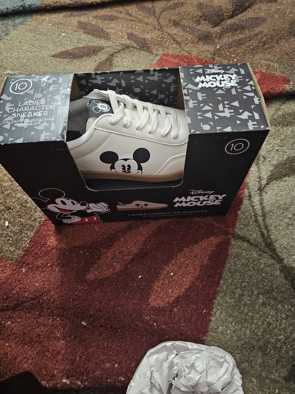 Disney Mickey Mouse White Kids Sneakers